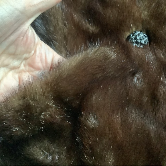 Vintage Genuine fur ( mink? ) jacket .  Small? - Picture 2 of 12